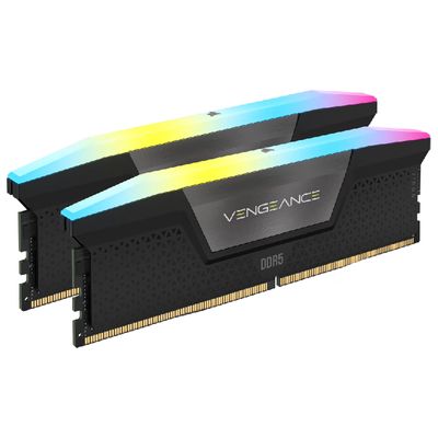 CORSAIR RAM DDR5(5600, Black) 32GB(2x16GB) RGB C36 Memory Kit