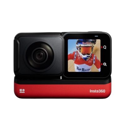 INSTA360 ONE RS 4K Action Camera (48MP, Black/Red) CINRSGP E