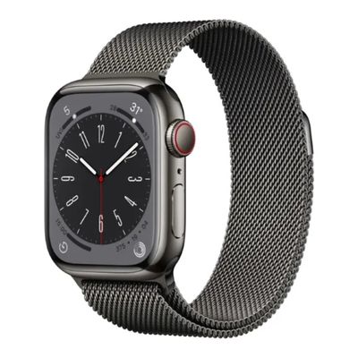 APPLE Watch Series 8 GPS + Cellular (41mm., Graphite Stainless Steel Case, Graphite Milanese Loop)