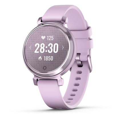 GARMIN Lily 2 สมาร์ทวอทช์ (35.4mm., ตัวเรือนสี Metallic Lilac, สายสี Lilac)