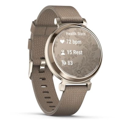 GARMIN Lily 2 Classic สมาร์ทวอทช์ (35.4mm., ตัวเรือนสี Cream Gold, สายสี Coffee)