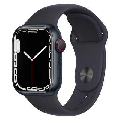 APPLE Watch Series 7 GPS + Cellular (41mm, Midnight Aluminum Case, Midnight Sport Band)