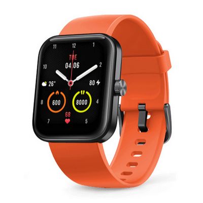 MAIMO Smart Watch (42.92 mm, Black Case, Black/Orange Band) Premium Set Orange