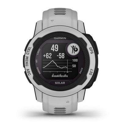 GARMIN Instinct 2S Solar สมาร์ทวอทช์ (40mm., ตัวเรือนสี Mist Gray, สายสี Mist Gray)