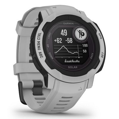 GARMIN Instinct 2 Solar สมาร์ทวอทช์ (45mm., ตัวเรือนสี Mist Gray, สายสี Mist Gray)