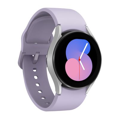 SAMSUNG Galaxy Watch 5 Bluetooth Smart Watch (44mm., Silver Case, Purple Sport Band) SM-R910NZSAASA