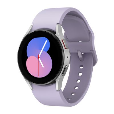 SAMSUNG Galaxy Watch 5 Bluetooth สมาร์ทวอทช์ (44mm., ตัวเรือนสี Silver, สายสี Purple Sport Band) รุ่น SM-R91
