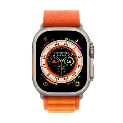 APPLE Watch Ultra GPS + Cellular (49mm., Medium, Titanium Case, Orange Alpine Loop)