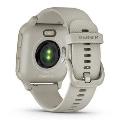 GARMIN Venu Sq 2 Music Edition Smart Watch (40mm., Cream Gold Case, French Gray Band)
