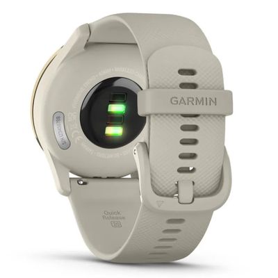 GARMIN Vivomove Trend สมาร์ทวอทช์ (40.4mm, ตัวเรือน Cream Gold Stainless Steel, สายสี French Gray)