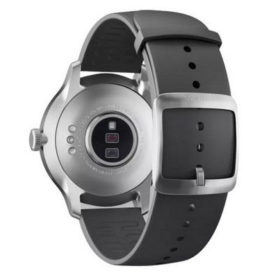 WITHINGS ScanWatch สมาร์ทวอทช์ (42mm., ตัวเรือนสีเงิน, สายสีดำ) รุ่น HWA09-MODEL3-ALL-INT WHITE