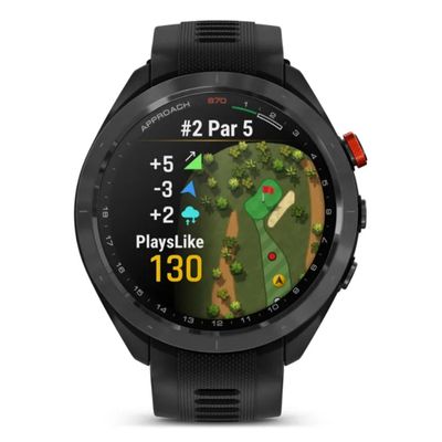 GARMIN Approach S70 Golf สมาร์ทวอทช์ (47mm., ตัวเรือนสีดำ, สายสีดำ)