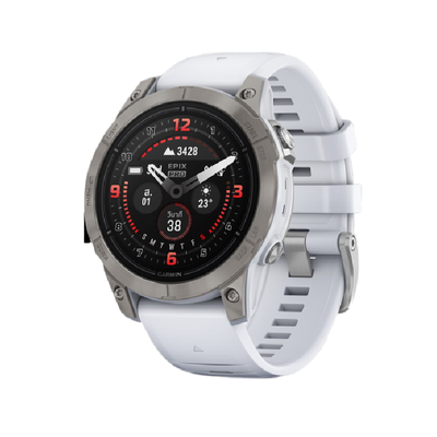 GARMIN สมาร์ทวอทช์ (47mm., ตัวเรือนสี Titanium, สายสี Whitestone Band) รุ่น EPIX PRO (GEN 2)