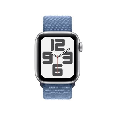 APPLE Watch SE GPS 2023 (40mm, Silver Aluminum Case, Winter Blue Sport Loop)