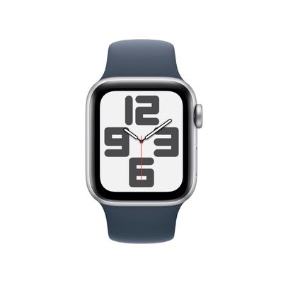 APPLE Watch Series SE GPS + Cellular 2023 (40mm., S/M Size, Silver Aluminum Case, Storm Blue Sport Band)