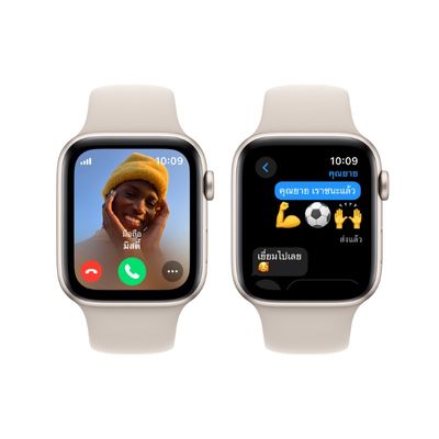 APPLE Watch Series SE GPS + Cellular 2023 (44mm., M/L Size, Starlight Aluminum Case, Starlight Sport Band)