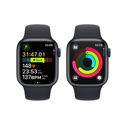 APPLE Watch Series 9 GPS 2023 (41mm., S/M Size, Midnight Aluminum Case, Midnight Sport Band)