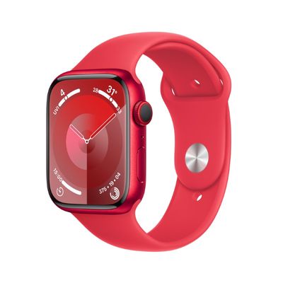 APPLE Watch Series 9 GPS 2023 (45mm., M/L Size, (PRODUCT)RED Aluminum Case, (PRODUCT)RED Sport Band)