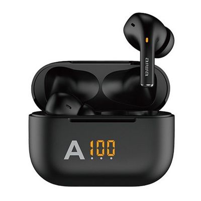 AIWA Truly Wireless Earbuds Wireless Bluetooth Headphone (Black) AT-X80A