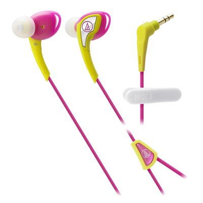 AUDIO TECHNICA หูฟัง (สี Yellow Pink) รุ่น ATH-SPORTS2