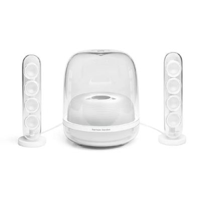 HARMAN KARDON Bluetooth Speaker (White) SoundSticks 4