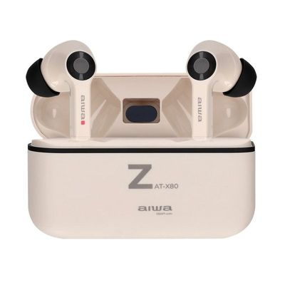 AIWA AT-X80Z Truly Wireless In-ear Wireless Bluetooth Headphone (White)