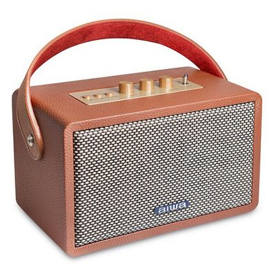 AIWA ลำโพงพกพาบลูทูธ (50 วัตต์, สีน้ำตาล) รุ่น MI-X105 RETRO PRO