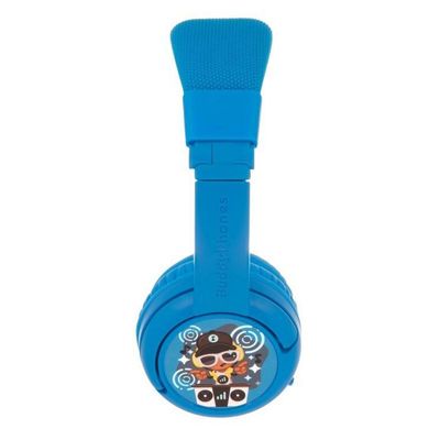 BUDDYPHONES Play+ On-ear Wireless Kids Bluetooth Headphone (Cool Blue)