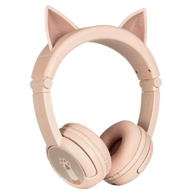 BUDDYPHONES PlayEars+ On-ear Wireless Kids Bluetooth Headphone (Cat Cream)