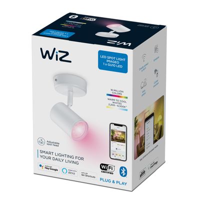 WIZ สปอตไลต์แบบปรับได้ (5 วัตต์, 1 หัว, สีขาว) รุ่น Imageo RGB