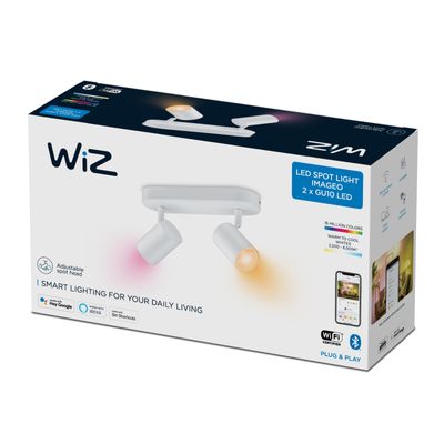 WIZ สปอตไลต์แบบปรับได้ (5 วัตต์, 2 หัว, สีขาว) รุ่น Imageo RGB