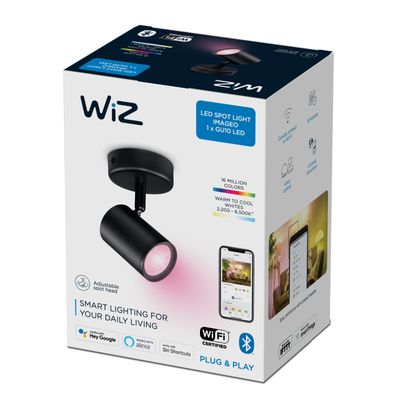 WIZ LED Spot Light (5W, 1 bulb, Black) Imageo RGB