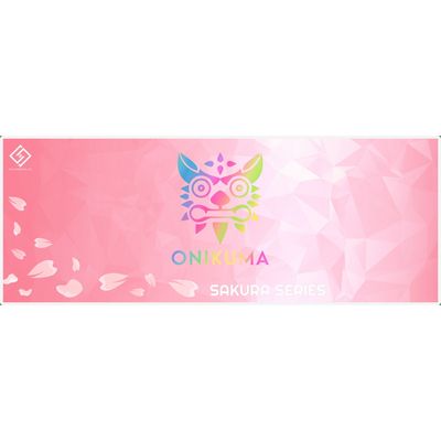 ONIKUMA แผ่นรองเมาส์เกม (สีชมพู) รุ่น Sakura