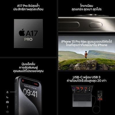 APPLE iPhone 15 Pro (1TB, Black Titanium)