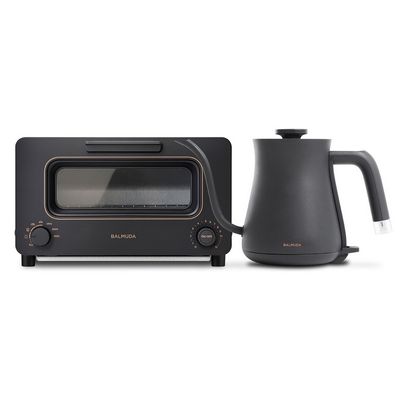 BALMUDA Toaster + The Pot Kettle (Black) K11F-BK+K07F-BK