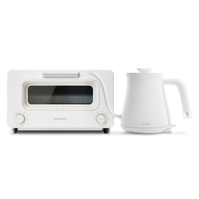 BALMUDA Toaster + The Pot Kettle (White) K11F-BK+K07F-BK