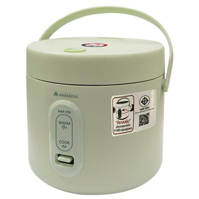 HANABISHI Minimal Rice Cooker (400W, 1L, Green) HAP-170