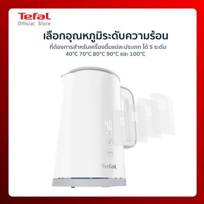 TEFAL Sense กาต้มน้ำไฟฟ้า (1800 วัตต์, 1.5 ลิตร, สีขาว) รุ่น KO6931