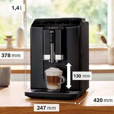 BOSCH VeroCafe Series 2 เครื่องชงกาแฟอัตโนมัติ (1300 วัตต์, 1.4 ลิตร, Piano Black) รุ่น TIE20119