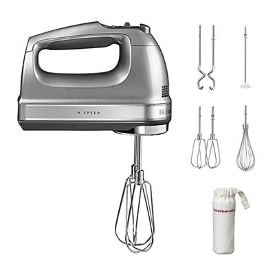 KITCHENAID เครื่องผสมอาหารแบบมือถือ (85 วัตต์, สี Contour Silver) รุ่น 5KHM9212ECU