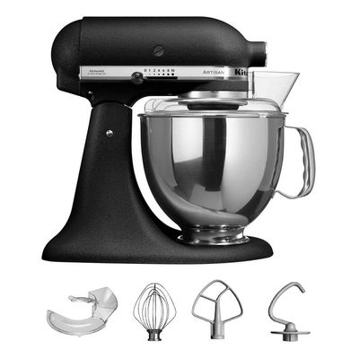 KITCHENAID Artisan Series เครื่องผสมอาหาร (300 วัตต์, 4.8 ลิตร, สีดำ) รุ่น 5KSM150PSEBK