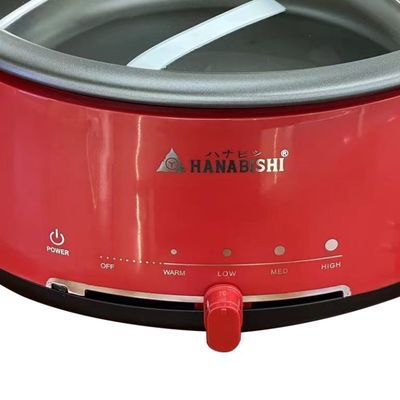 HANABISHI Multi-Purpose Sukiyaki Pot (1300W, 3L, Red) PS-305