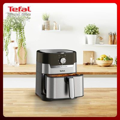 TEFAL หม้อทอดไร้น้ำมัน 2 in 1 Easy Fry & Grill Classic (1550 วัตต์, 4.2 ลิตร, สีสแตนเลสสตีล) รุ่น EY501D