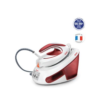 TEFAL เตารีดหม้อต้มไอน้ำ Express Anti-Clac (2800 วัตต์, สี Burgundy/White) รุ่น SV8030