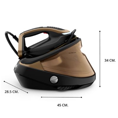 TEFAL เตารีดหม้อต้มไอน้ำ Pro Express+C13 Vision (3000 วัตต์, สีน้ำตาล/ดำ) รุ่น GV9820+โต๊ะรองรีด