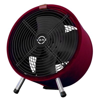 VENZ Stand Fan  12 Inch (RED VELVET) FLANNEL