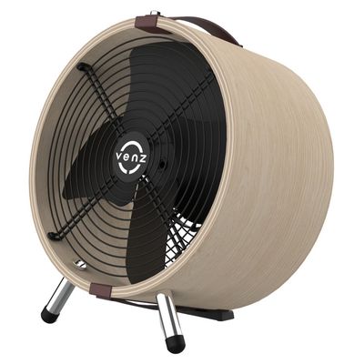 VENZ Stand Fan 12 Inch (Maple) Wooden Collection