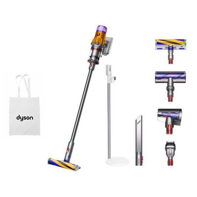 DYSON ชุดเครื่องดูดฝุ่นแบบด้าม v12 Detect Slim Absolute (สี Iron/Nickel) รุ่น SV46 + กระเป๋าผ้าสีขาว