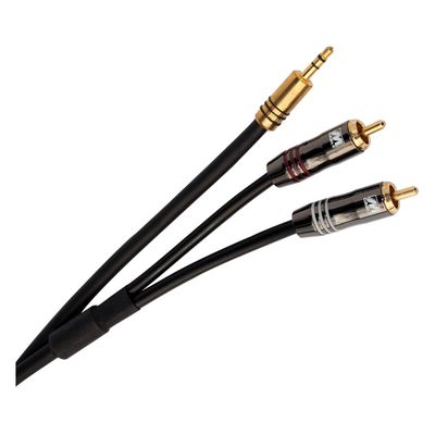 MCABLE Audio cable 3RCA (1M) M-Y-MINI (TR3.5)
