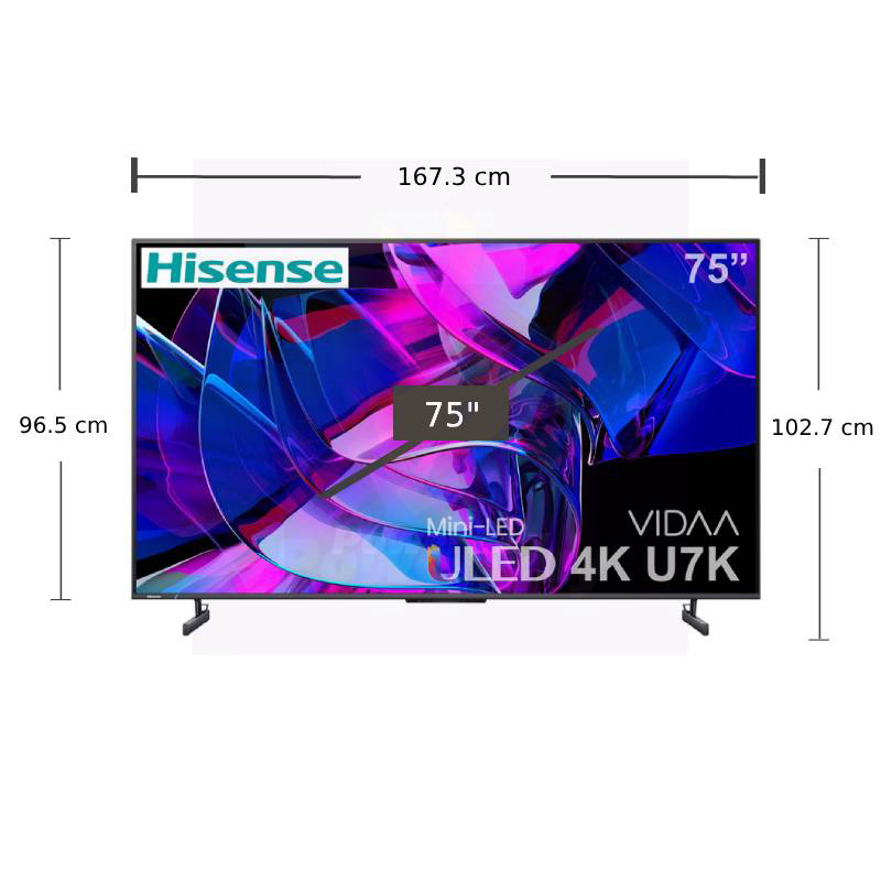 Buy HISENSE TV 75U7K VIDAA ULED Mini LED (75